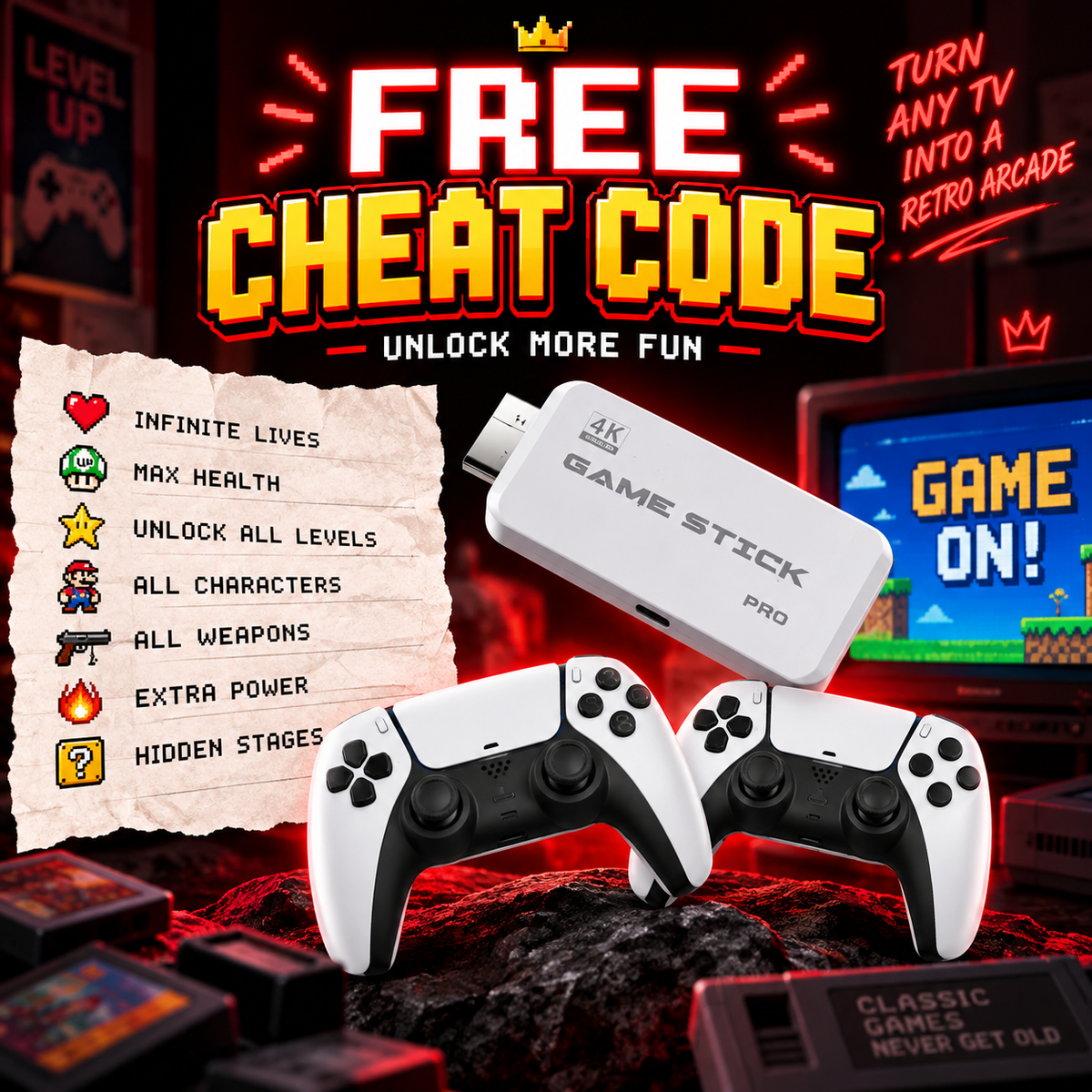 FREE CHEAT CODE SHEET